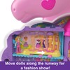 Polly Pocket 2-in-1 Playset, Rainbow Unicorn Salon Styling Head, 2