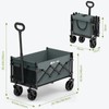 Collapsible Wagon with Wheels, 220 lbs Wagons Carts Foldable Wagon