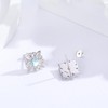 ABIGY Moonstone Stud Earrings 925 Sterling Silver Pointer Moonstone Stud