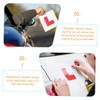 ABOOFAN 4pcs Car Magnets Red Learner Driver Signs Easy Stick