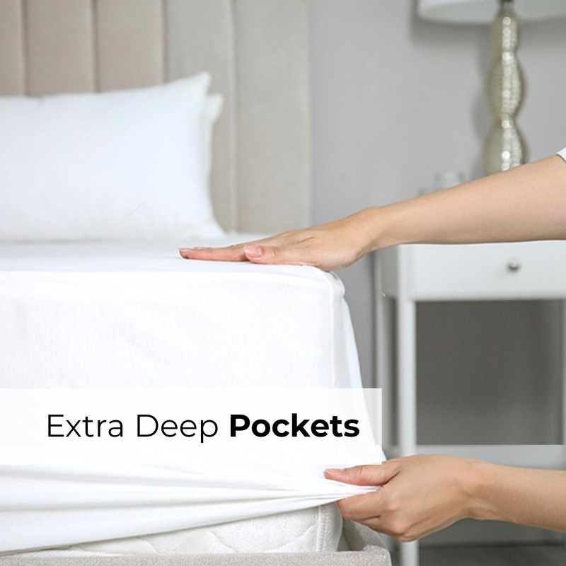Single Fitted Bed Sheet - Luxury Deep Pocket Single Fitted