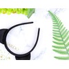 Bonnie Z. Leonardo Velvet Cat Ears Headband Black Padded Cat