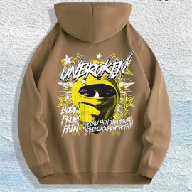 Unbroken Graphic Hoodie 100% Cotton US Warehouse 7 ColorsColor: Brown, Size: L