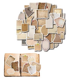 80pcs Scrapbook Stickers,Retro Label Stickers for Scrapbooking,Journaling Supplies and Scrapbooking Supplies Accessories for Writeable Journal Stickers, Design Paper, Scrapbook,DIY Writing Paper