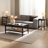 SICOTAS Rectangle Coffee Table for Living Room, Farmhouse Boho Center