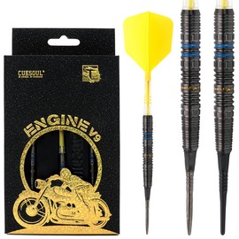 CUESOUL Engine V9 18g Steel Tip 90% Tungsten Dart Set with GEM Stone Finished and Unifying ROST T19 Carbon Flight