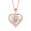 Jrêveinfini Herz Kette Halskette Damen Rosegold Silber 925 mit Anhänger,