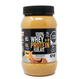 ONTOP CREMA DE CACAHUATE SABOR NATURAL + WHEY PROTEIN ISOLATE 480g. 100% NATURAL SIN AZÚCAR NI CONSERVANTES.