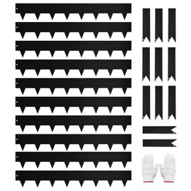 Hugeleaf Metal Landscape Edging, 40” L x 6.5” H Metal Edging for Landscaping with 11Pcs Stakes, Metal Garden Edging Pack of 10 (33 Feet Total Length)