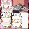 ZEDEV Deluxe Baby Shower Invitations 25 Sets, A Little Pumpkin