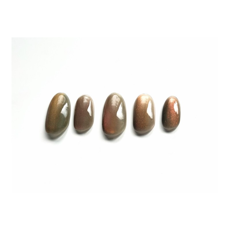 [Self-made] Fig magnetic gel nail - Coffin Egg Tips /
