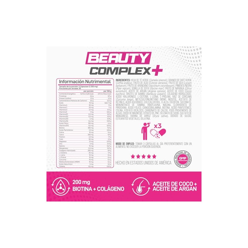 Forzagen | Biotina con Zinc Multivitamínico para Mujer Beauty Complex