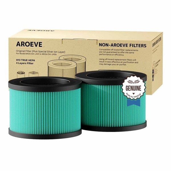 AROEVE MK01 & MK06 Air Filter Replacement 4-in-1 High-Efficiency Pollen