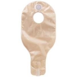 ConvaTec 420696 SUR FIT Natura 14" High Output Pouch, 1 Sided Comfort Panel, Anti-Reflux Valve, Replaceable Filter, Outlet with Spout and Cap, Transparent, 2-1/4" Flange, Pack of 5