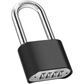Diyife Gran Resistencia Aleación de Zinc Candado 6,2cm de Largo, [Exterior & Impermeable]Grande Candado de Combinación de 4 Dígitos con Diámetro del Haz 8MM, para Escolar, Garaje, Portal, Valla