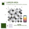 STICKGOO 10-Sheet Arabesque Tile Peel & Stick Backsplash, 12”X12” Gray