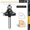 4PCS Roundover Router Bit Set, 1/4 inch Shank，Corner Rounding Edge