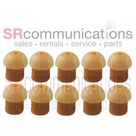 SRCommunications QTY 10 Tan Mushroom Style Earbud Tips For two way radio Surveilance Headsets