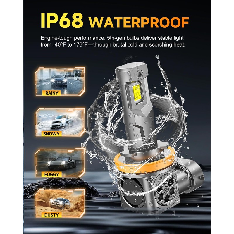 Termitor 2026 𝟕𝐭𝐡-𝐆𝐞𝐧 H11/H9/H8 LED Bulbs, 𝟖𝟎,𝟎𝟎𝟎𝐋𝐌 𝟏𝟒𝐗 Super Brighter