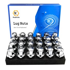 Kadrick 24Pcs M14x1.5 Lug Nuts Replacement for Ford Expedition/F-150 2015-2024, One-Piece Solid Chrome OEM Factory Style Large Acorn Seat Wheel Nuts for Lincoln 2016-2021 MKX.