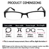 Rectangular Semi-Rimless Plastic with Spring Hinge 540603PTT 2.00 Black