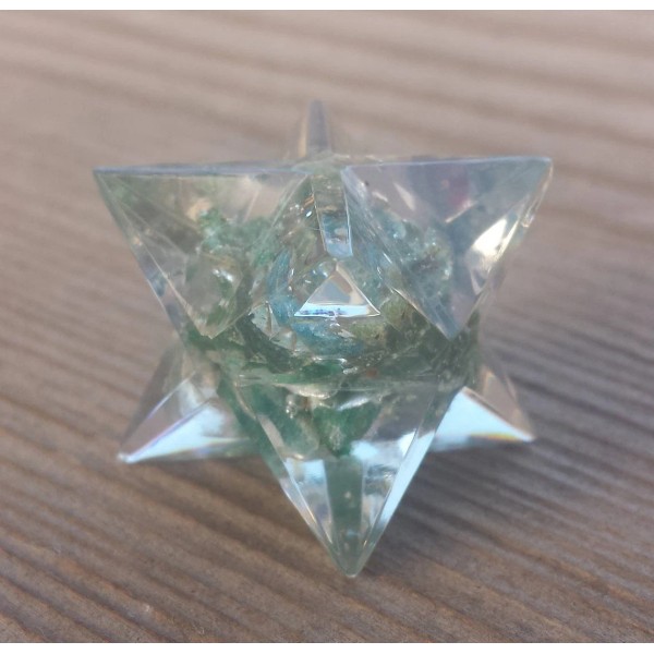 ORGONE JADE GEMSTONE MERKABA STAR ORGONITE