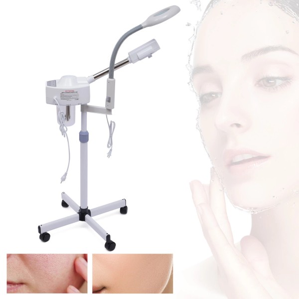 CNCEST 2IN1 Facial Steamer with 5X LED Magnifying Lamp &