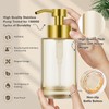 Glass Soap Dispenser with Stainless Steel Pump 2 Pack,12oz Thick