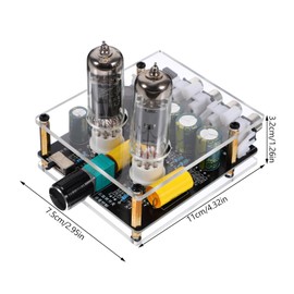Veemoon Tube Amplifier Hi-fi Stereo Preamp Pre-amp for Phonograph Pre-amp for HiFi System Vacuum Preamplifier Tube Board Preamplifier Turntable Preamplifier for Home Theater System Abs