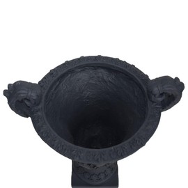 Afuera Living Outdoor Chalice Garden Urn Planter in Black Finish