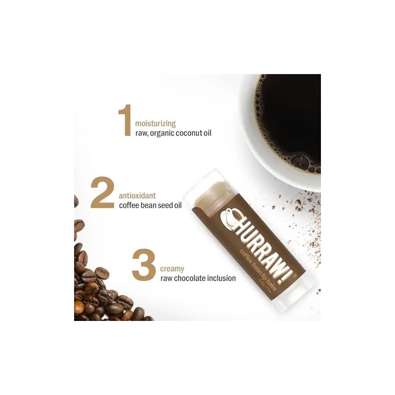 Bálsamo Labial De Grano De Café Paquete De 2 Orgánico