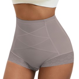 KoopooZone Shapewear Shorts,High Waisted Shapewear for Women Tummy Control,Body Shaper Shorts Thigh Slimmer Grey