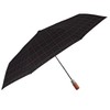 PERLETTI Black Men's Automatic Umbrella with Pattern - Windproof Pocket