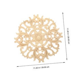 CORHAD Wood Carved Onlay Appliques Traditional Furniture Decals for Retro Decoration Durable Wall Furniture Decor for Cabinets Doors Windows and Mirrors