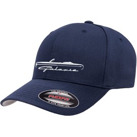 1964 Ford Galaxie Convertible Outline Design Flexfit 6277 Athletic Baseball Fitted Hat Cap Navy L/XL