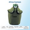 Laken Camping and Hiking Water Canteens Western and Military Styles with Shoulder Strap, Aluminum with Cover, BPA Free, Leak Proof