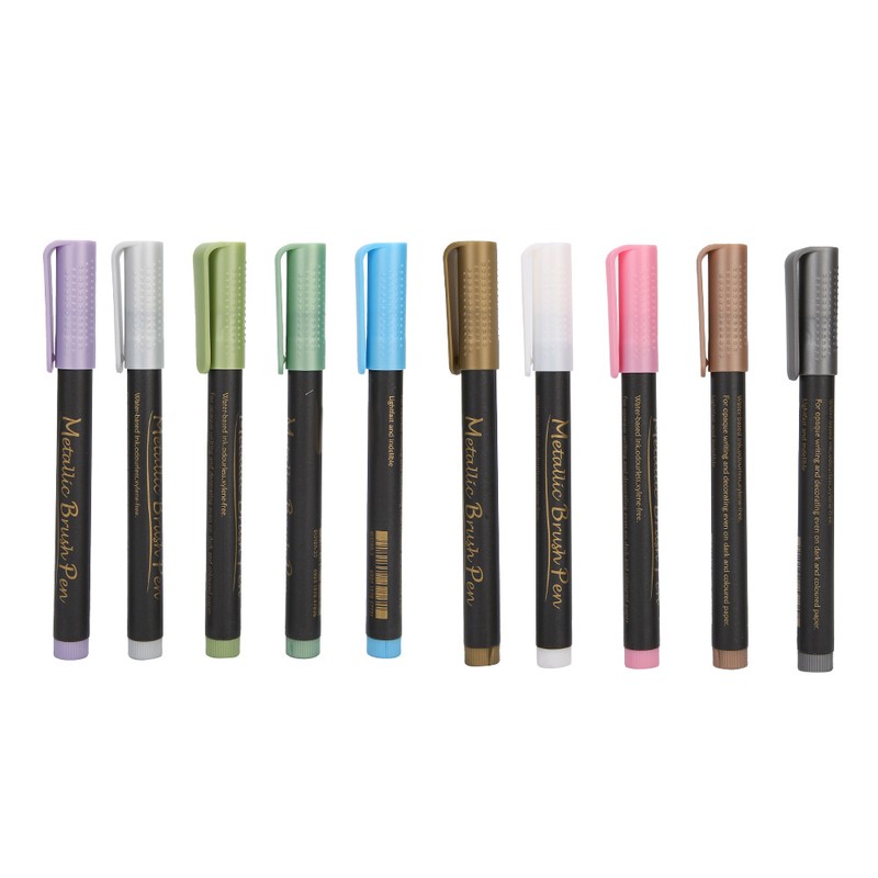 10pcs Paint Marker Metal Soft Head Water Based Marker DIY