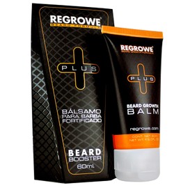 Regrowe - Bálsamo de Crecimiento de Barba Fortificado Regrowe Plus 5% - Adicionado con Queratina, Aloe Vera, Vitamina E, Complejo de aminoácidos minerales, Alantoína - Crece barba y bigote, nutre, hidrata, sin irrtación o resequedad