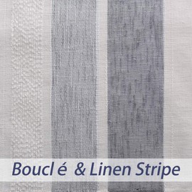 Central Park - Cortina para ventana de cocina, color azul marino y blanco, con diseño de rayas verticales, color azul marino y blanco, con bolsillo decorativo para barra (54 pulgadas de ancho x 15