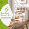 BMOSU Farmhouse Bread Box for Kitchen Countertop Bread box Double