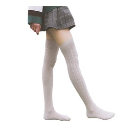 Bakicey Women’s Knee Socks, Overknee Stockings, Tights Cotton Socks, Knitted Socks, Support Knee High Over the Knee Long Socks, Winter Stockings - 74cm