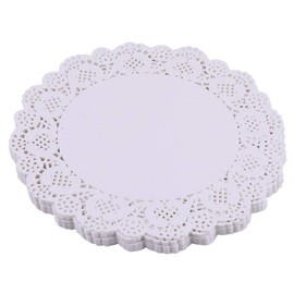 Tim&Lin White Lace Paper Doilies - 5 inch Round Paper Doilies - Disposable Paper Placemats - for Wedding, Birthday, Cakes, Desserts, Tableware Food Decoration, Pack of 100