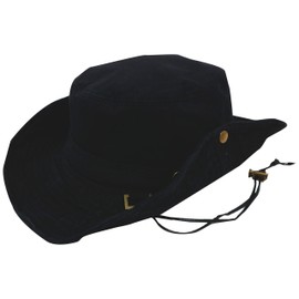 Happy Hat, Safari Hat, Large Size (Approx. 23.6 inches (60 cm), Adventure Hat, Black