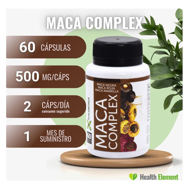 Maca Complex (roja,negra, Amarilla) 60 Cápsulas