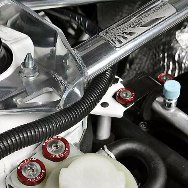 Geartronics 40PC JDM Billet Aluminum Fender Bumper Washer Bolt Engine