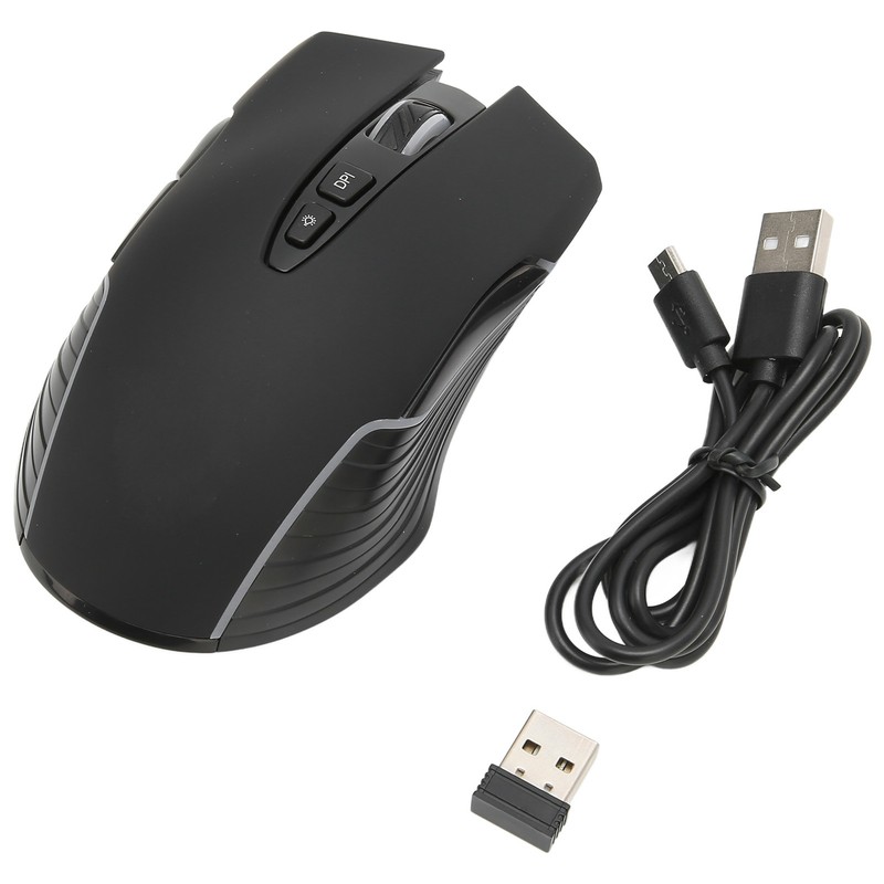 Wireless Mouse 2.4G Rechargeable USB RGB Professional Grade Optical Sensor
