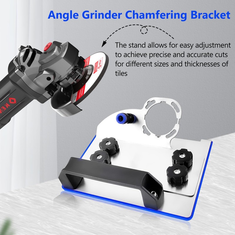 Angle Grinder Stand for Tiles, 45° Chamfer Cutting, Height Adjustable,