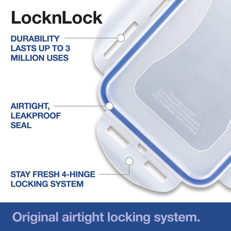 LocknLock Food Storage Container Set, 10 Piece, Clear
