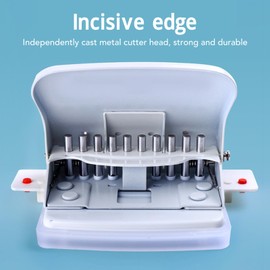 10 Hole Punch for Folders, 10 Sheet Punching Capacity, Paper Punch, Portable Hand Hole Punch for A4, B5, A5, A7, A6, Notebooks, Scrapbooking etc