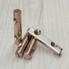 4 PCS M8 x 60mm Double-Hole Barrel Nuts, Zinc-Plated Carbon